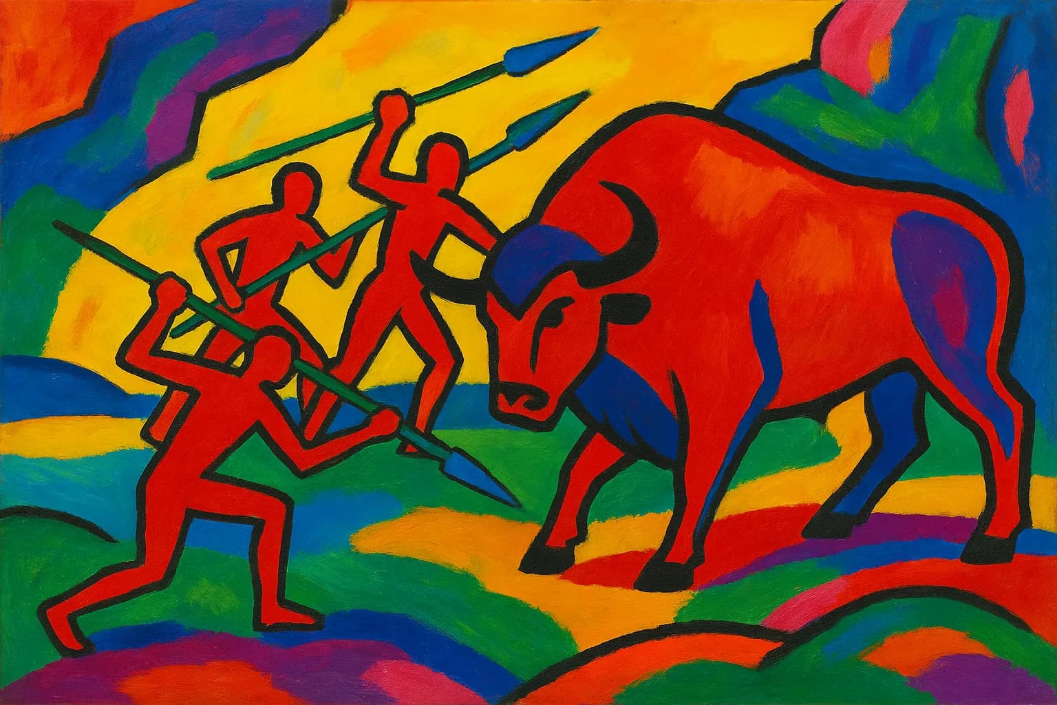 Echoneo-0-16: Prehistoric Concept depicted in Fauvism Style
