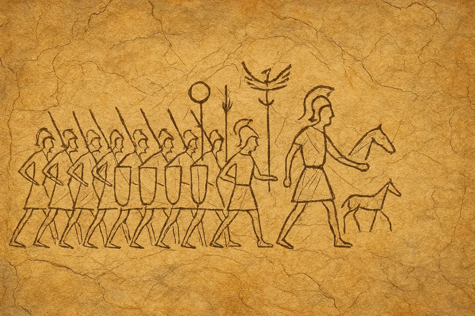 Echoneo-3-0: Ancient Roman Concept depicted in Prehistoric Style