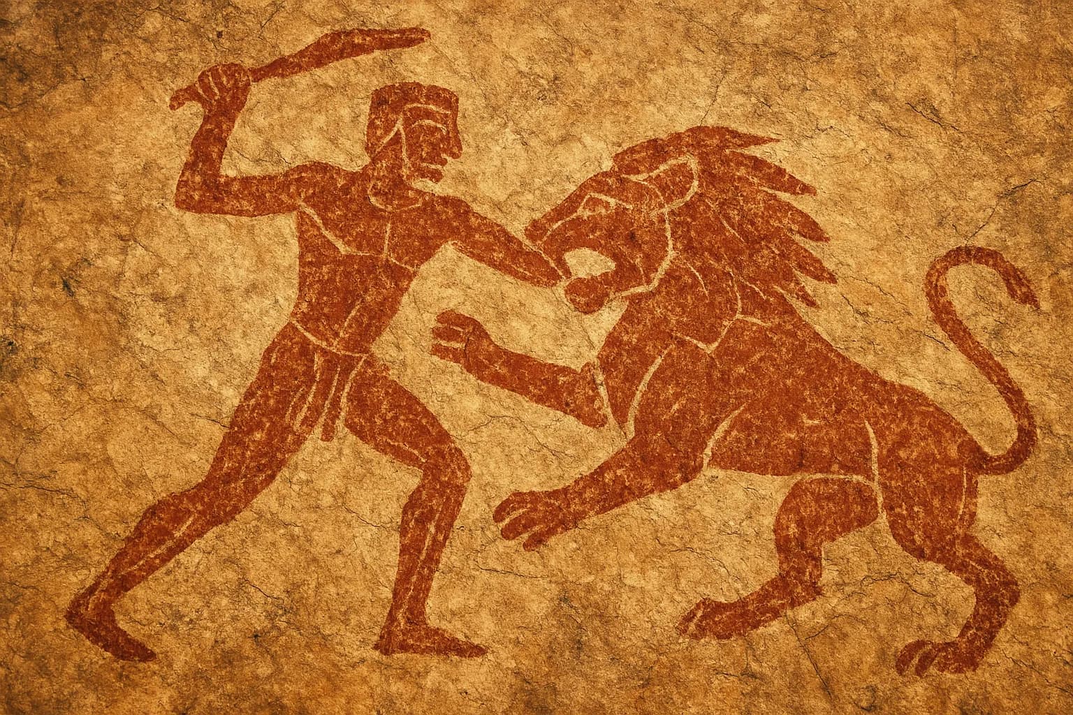 Echoneo-2-0: Ancient Greek Concept depicted in Prehistoric Style