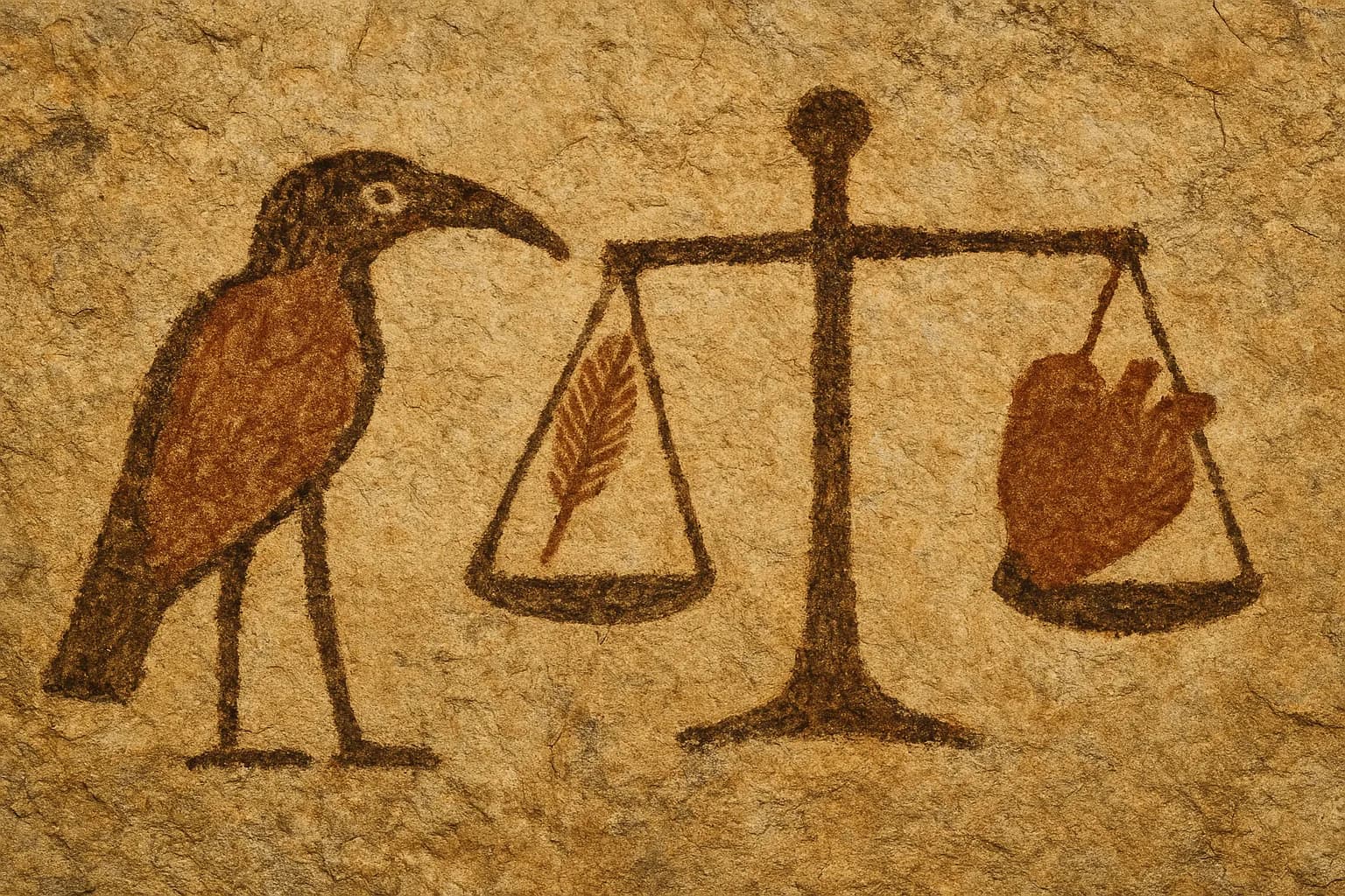 Echoneo-1-0: Ancient Egyptian Concept depicted in Prehistoric Style