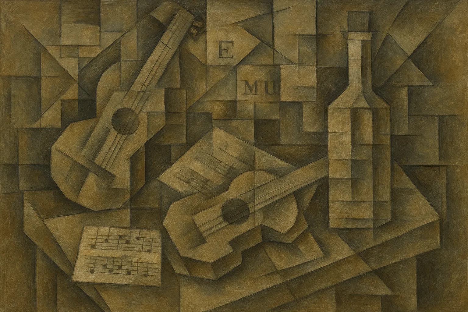 Echoneo-18-18: Cubism Concept depicted in Cubism Style