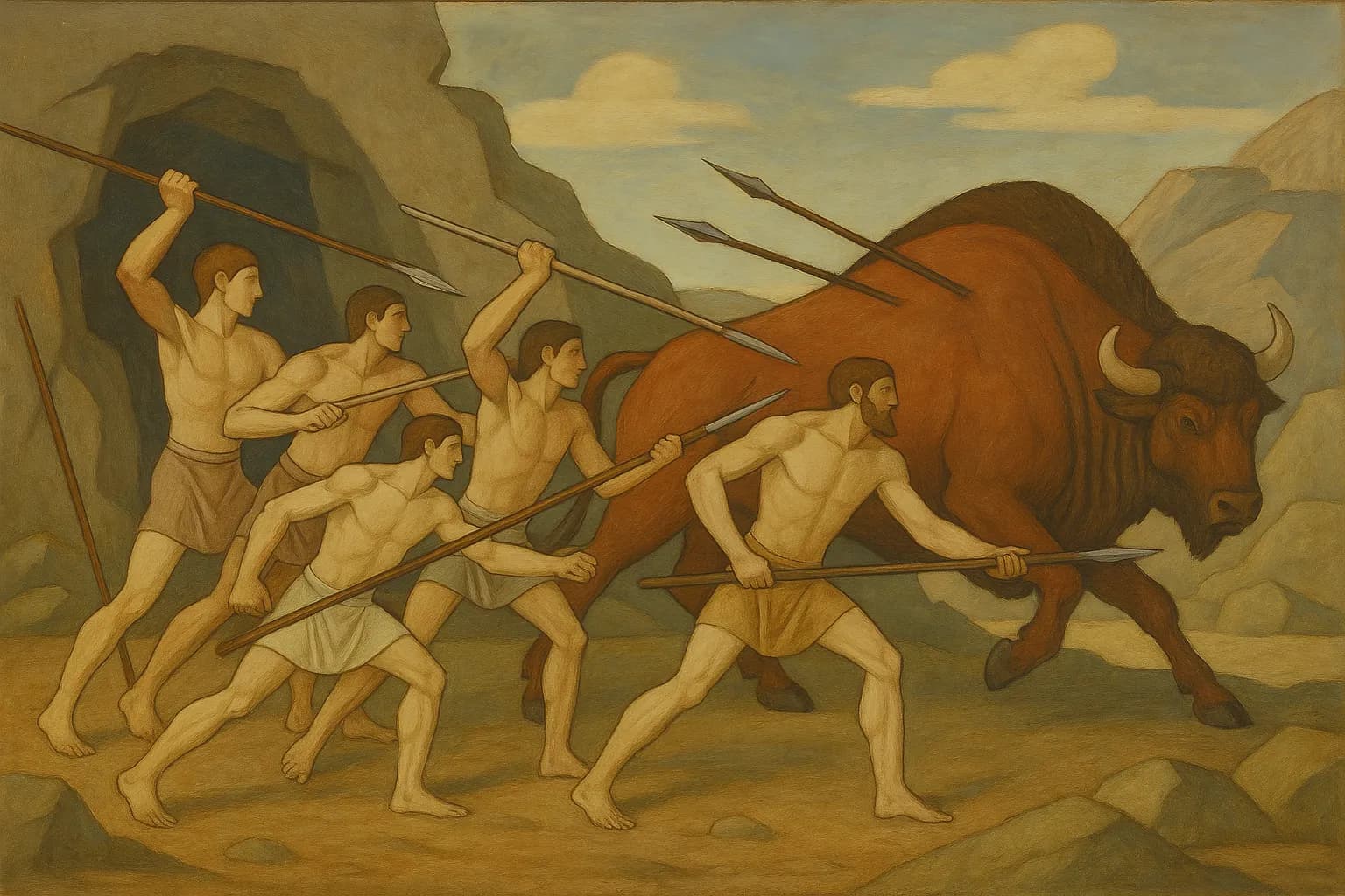 Echoneo-0-11: Prehistoric Concept depicted in Neoclassicism Style