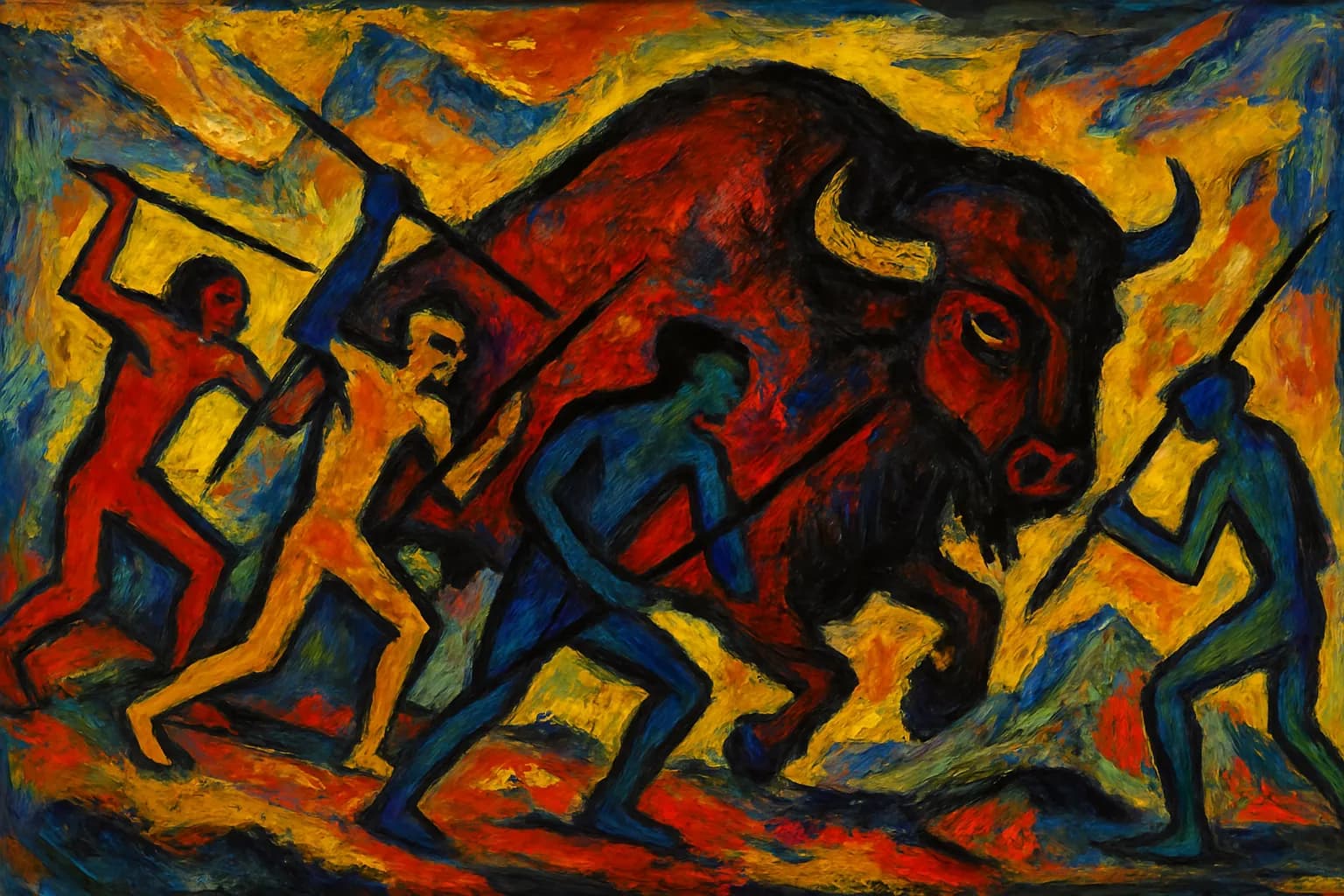 Echoneo-0-17: Prehistoric Concept depicted in Expressionism Style