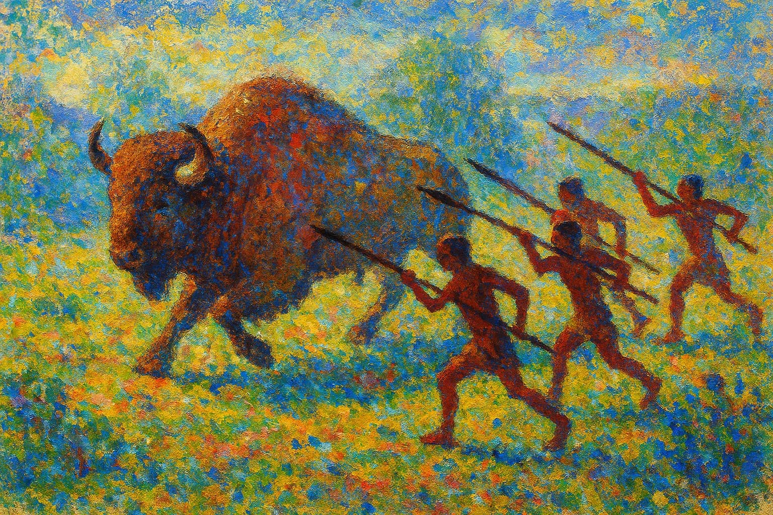 Echoneo-0-14: Prehistoric Concept depicted in Impressionism Style