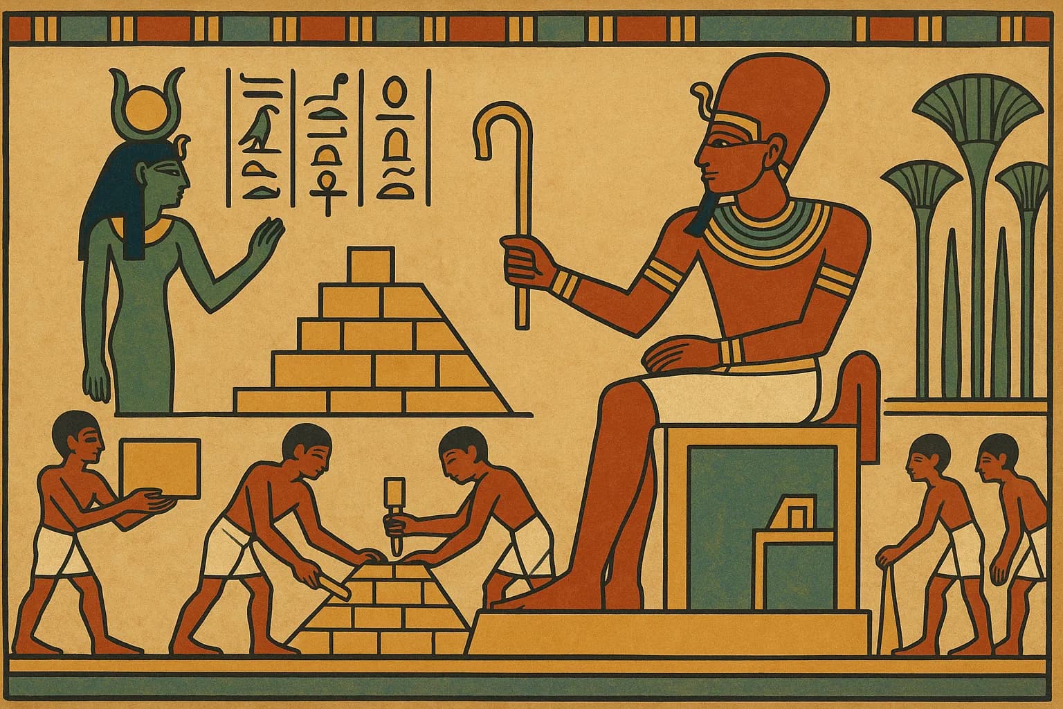 Echoneo-1-1: Ancient Egyptian Concept depicted in Ancient Egyptian Style