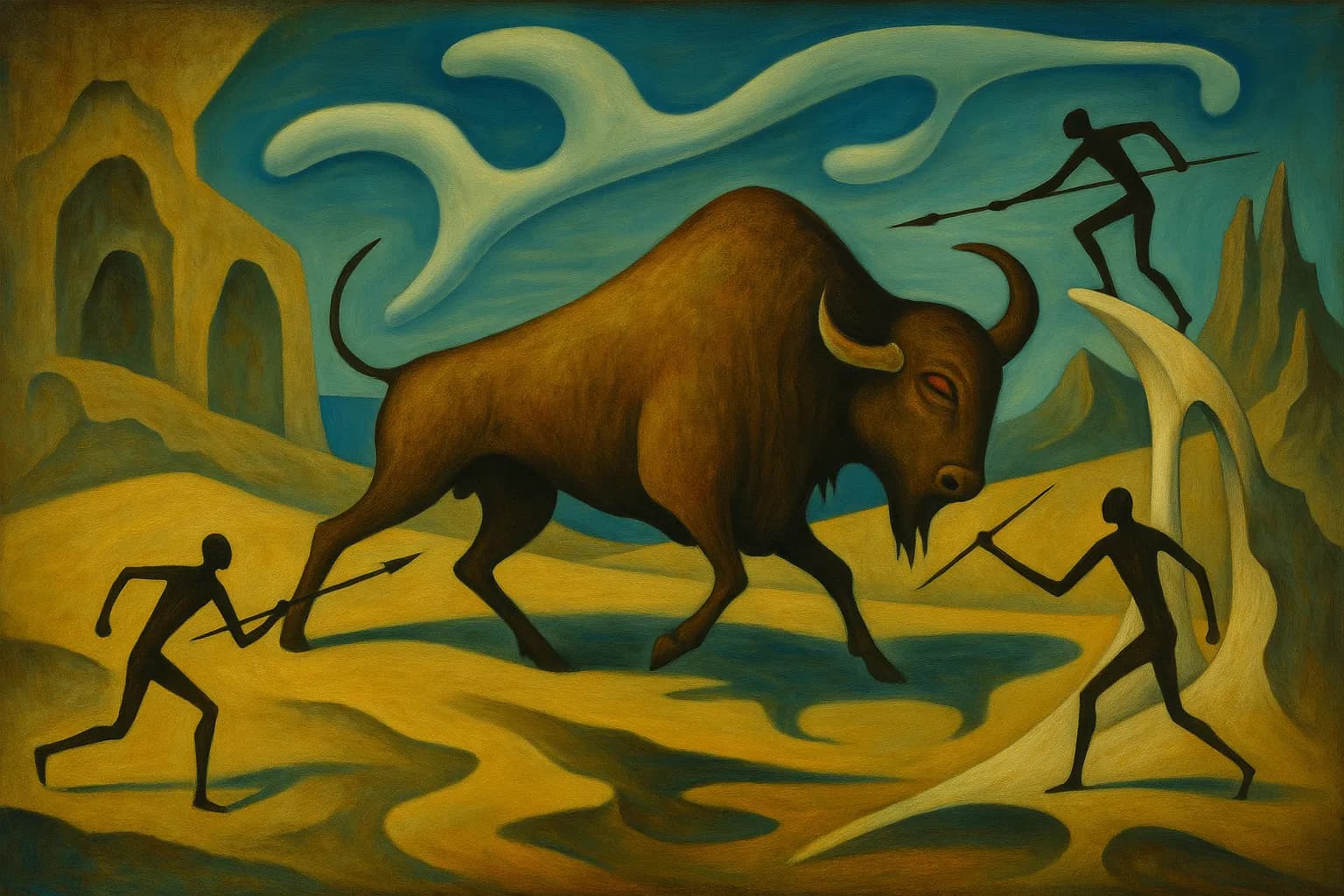 Echoneo-0-21: Prehistoric Concept depicted in Surrealism Style