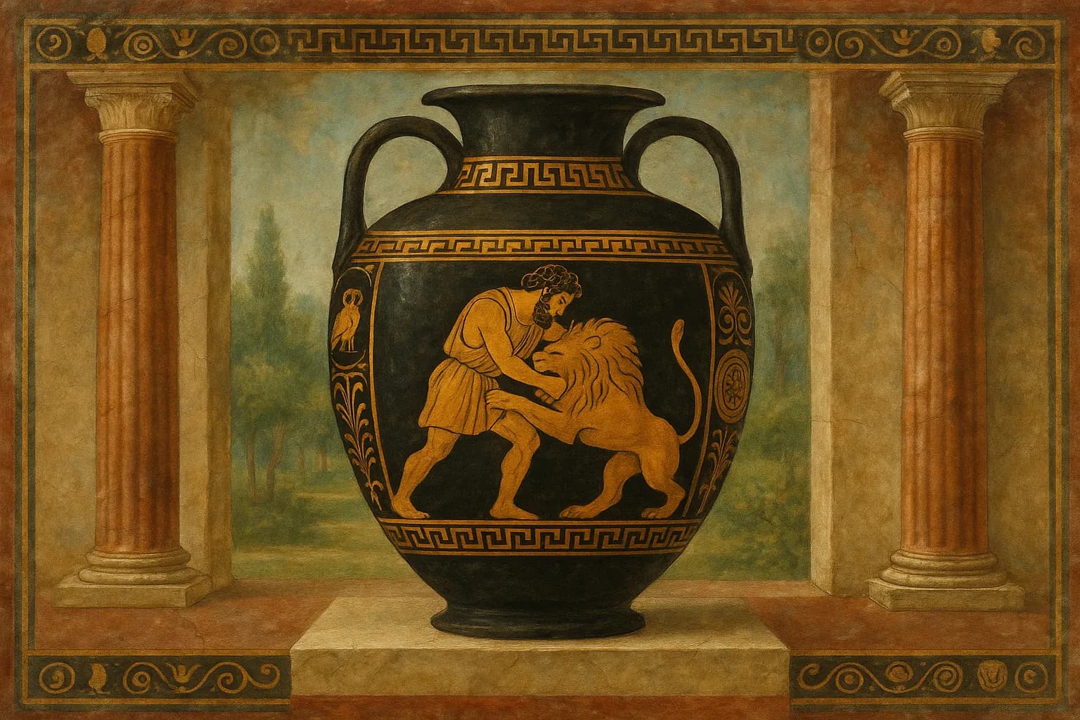 Echoneo-2-3: Ancient Greek Concept depicted in Ancient Roman Style